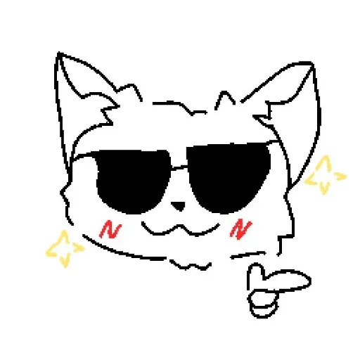 😎 Стикер «Silly cat» для Telegram