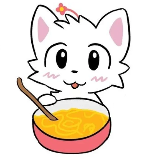 🍜 Стикер «Silly cat» для Telegram