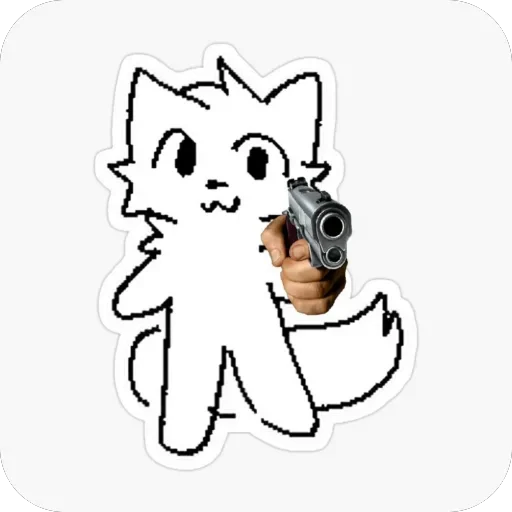 💀 Стикер «Silly cat» для Telegram