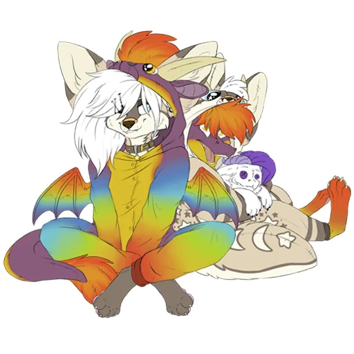 🌈 Стикер «Silver Fox arts» для Telegram