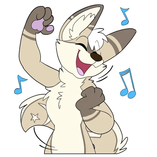 🎼 Стикер «Silver Fox arts» для Telegram