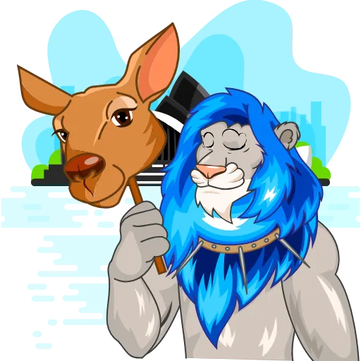 🦘 Стикер «SIMBA» для Telegram