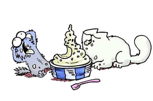 😜 Стикер «simon&;s cat» для Telegram