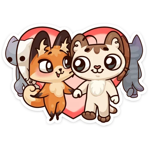 ☺ Стикер «Когда просто любишь» для Telegram