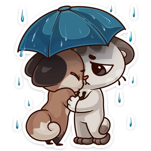 ☔ Стикер «Когда просто любишь» для Telegram