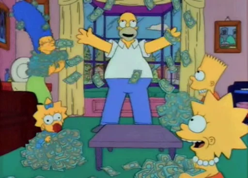 🤑 Стикер «Simpson» для Telegram
