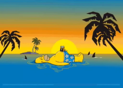 🏖 Стикер «Simpson» для Telegram