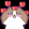 Стикер 41 🥰 Видеоанимированный набор эмоджи с котейкой