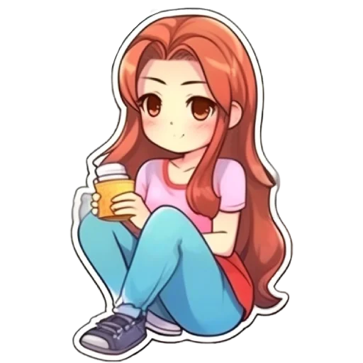 🙂 Стикер «Девочки-сестрички» для Telegram
