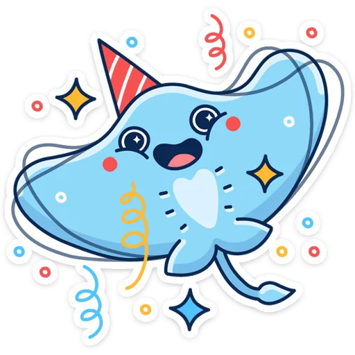 🥳 Стикер «Скат Маячок» для Telegram