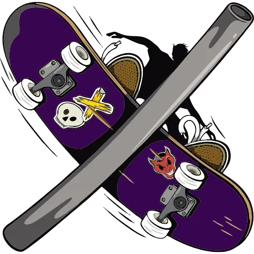 Стикер 17 Skate Or Die