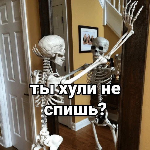 😴 Стикер «Несносный скелет Джо» для Telegram