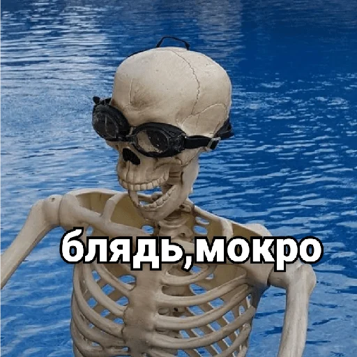 💧 Стикер «Несносный скелет Джо» для Telegram