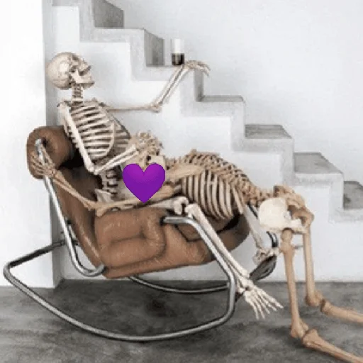 💜 Стикер «Несносный скелет Джо» для Telegram