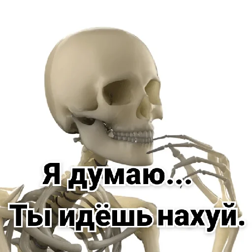 🚶‍♂️ Стикер «Несносный скелет Джо» для Telegram