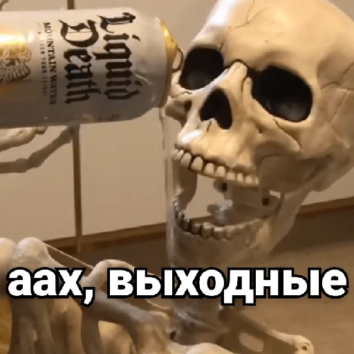 🍻 Стикер «Несносный скелет Джо» для Telegram