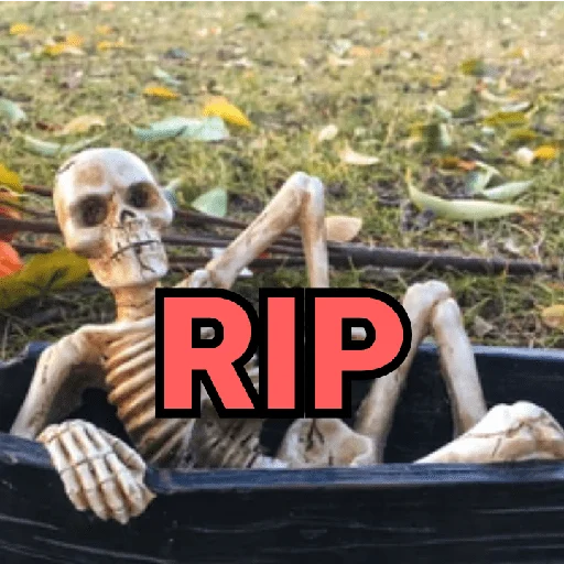 ⚰️ Стикер «Несносный скелет Джо» для Telegram