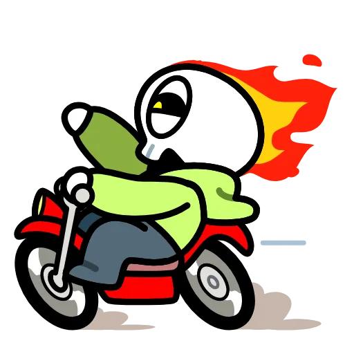 🚲 Эмодзи «скелетик» для Telegram