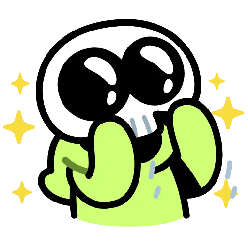 🤩 Эмодзи «скелетик» для Telegram