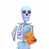 Стикер 19 👋 Skeleton - смайлы со скелетиками