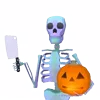Стикер 53 👋 Skeleton - смайлы со скелетиками