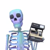 Стикер 3 👋 Skeleton - смайлы со скелетиками
