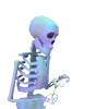 Стикер 10 👋 Skeleton - смайлы со скелетиками