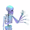 Стикер 44 👋 Skeleton - смайлы со скелетиками
