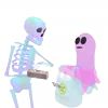 Стикер 13 👋 Skeleton - смайлы со скелетиками
