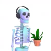 Стикер 21 👋 Skeleton - смайлы со скелетиками