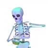 Стикер 57 👋 Skeleton - смайлы со скелетиками