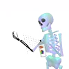 Стикер 60 👋 Skeleton - смайлы со скелетиками