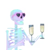 Стикер 6 👋 Skeleton - смайлы со скелетиками