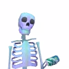 Стикер 8 👋 Skeleton - смайлы со скелетиками