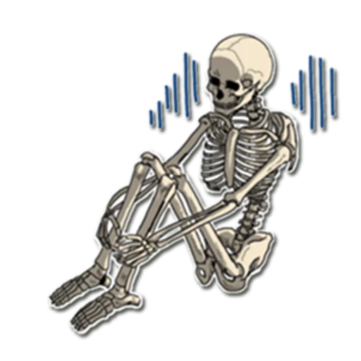 😕 Стикер «Skeleton Bob /» для Telegram