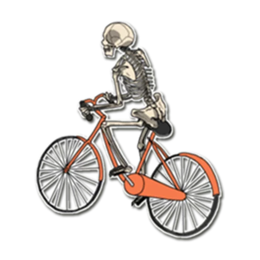 🚲 Стикер «Skeleton Bob /» для Telegram