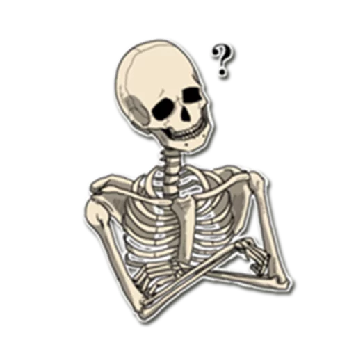 ❓ Стикер «Skeleton Bob /» для Telegram