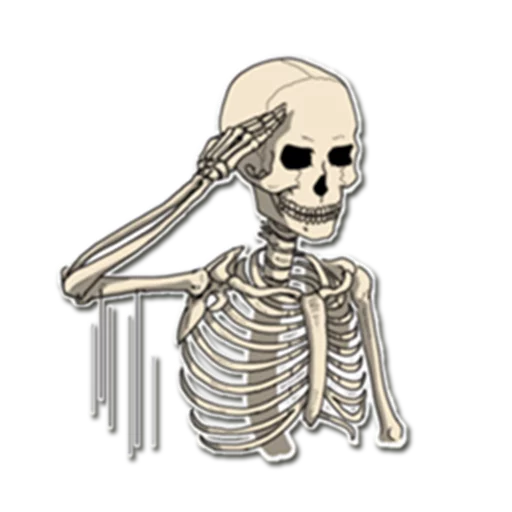 👮 Стикер «Skeleton Bob /» для Telegram