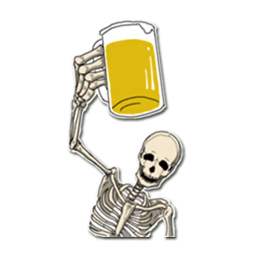 🍺 Стикер «Skeleton Bob /» для Telegram