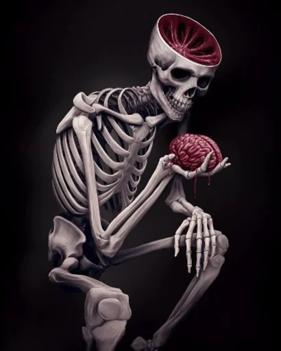 🤯 Стикер «Skeleton Mania» для Telegram