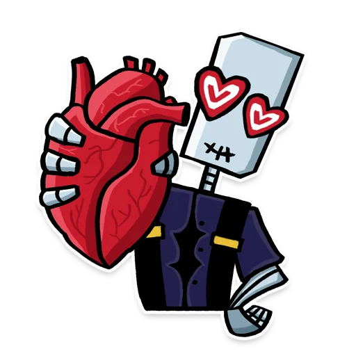 ❤ Стикер «Скелет Дорт» для Telegram