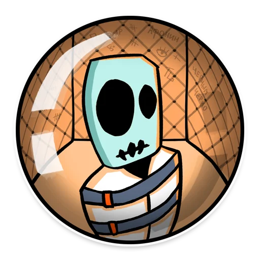 😦 Стикер «Скелет Дорт» для Telegram