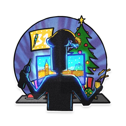 🕺 Стикер «Скелет Дорт» для Telegram