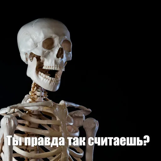 Стикерпак Скелето слэнг для Telegram
