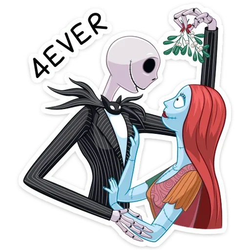 ❤️ Стикер «Джек Скеллингтон» для Telegram