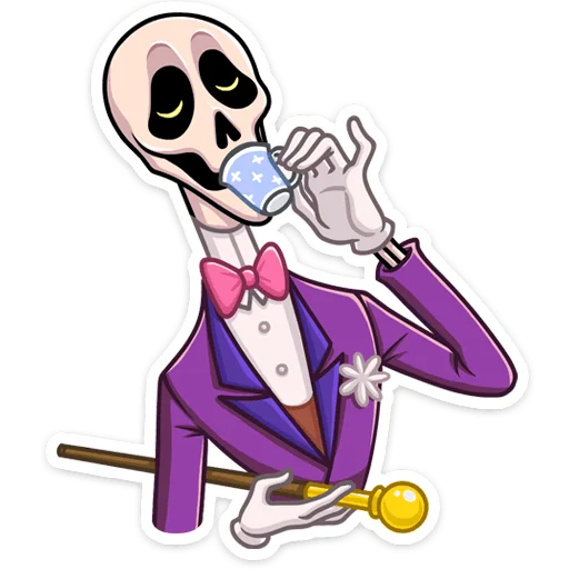 🍸 Стикер «Господин Скелли» для Telegram
