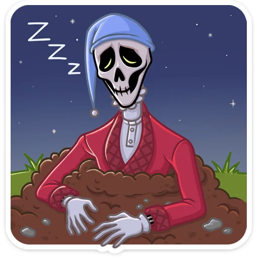 💤 Стикер «Господин Скелли» для Telegram