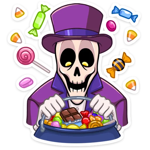 🍬 Стикер «Господин Скелли» для Telegram