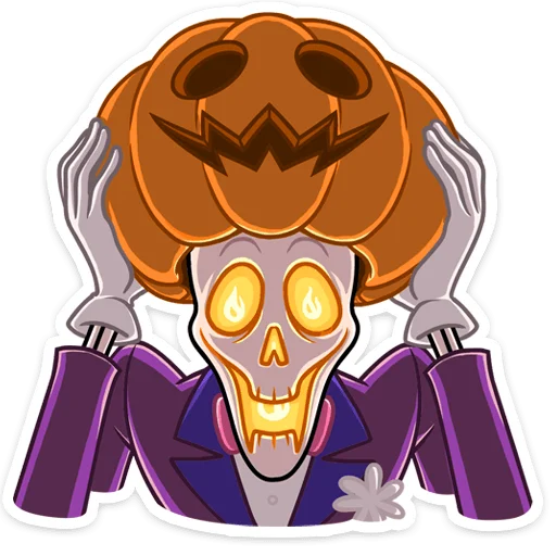 🎃 Стикер «Господин Скелли» для Telegram