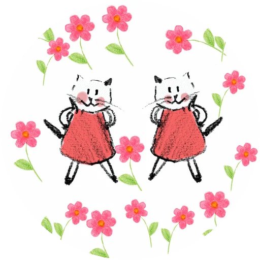 🌸 Стикер «Sketch cats» для Telegram